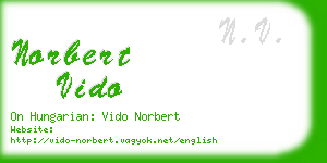 norbert vido business card